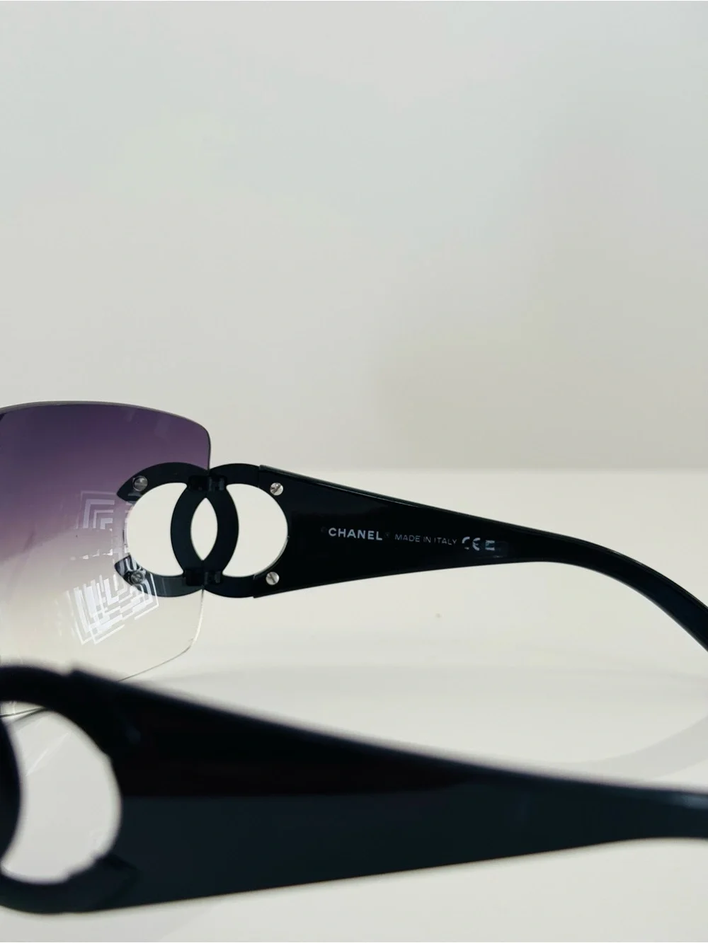Rare 🖤 Vintage Authentic Chanel CC rimless sunglasses
